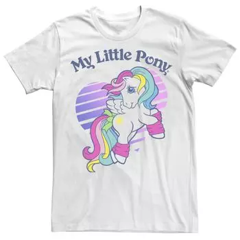 Мужская футболка My Little Pony Pegasus в полоску с сердечками и портретом Licensed Character