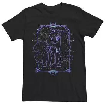 Мужская футболка My Little Pony Princess Luna Line Art Portrait Licensed Character
