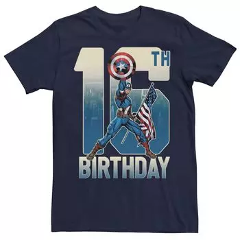 Мужская футболка на 16-летие Капитана Америки Licensed Character