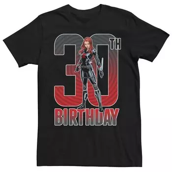 Мужская футболка на 30-летие Marvel Black Widow Licensed Character, черный