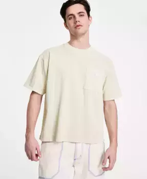 Мужская футболка Naimos Relaxed Fit с коротким рукавом и карманом Hugo Boss, коричневый/бежевый