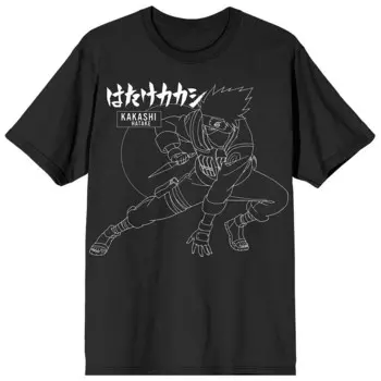 Мужская футболка Наруто Шиппуден Какаски Licensed Character, черный