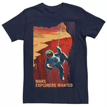 Мужская футболка NASA Mars Explorers Wanted On Mars Licensed Character