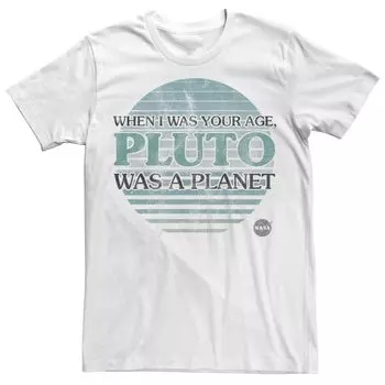 Мужская футболка NASA My Age Pluto Was A Planet Licensed Character