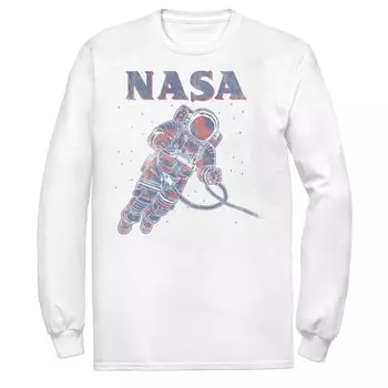 Мужская футболка NASA Neon Astronaut Cowboy In Space с длинными рукавами и рисунком Licensed Character