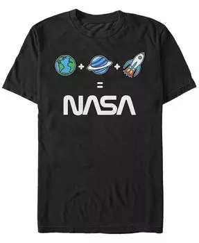 Мужская футболка NASA с короткими рукавами Emoji's Equal NASA Fifth Sun, черный