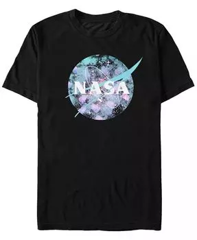 Мужская футболка NASA Spray Paint Galaxy Logo с коротким рукавом Fifth Sun, черный