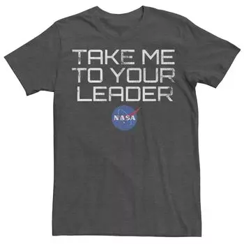 Мужская футболка NASA Take Me To Your Leader с графическим рисунком Licensed Character