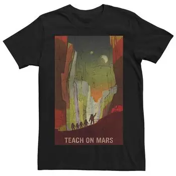 Мужская футболка NASA Teach On Mars с портретным плакатом Licensed Character