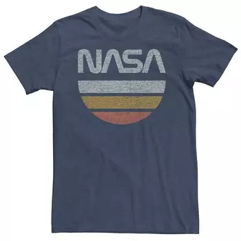 Мужская футболка NASA в форме полумесяца Licensed Character, цвет Navy Heather