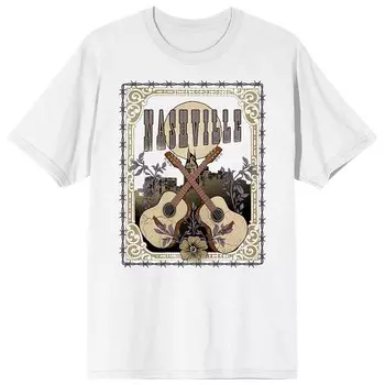 Мужская футболка Nashville Vintage Country с графическим рисунком Licensed Character, черный
