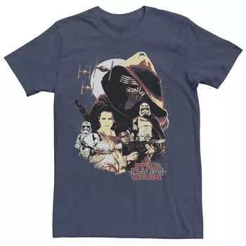 Мужская футболка насыщенного цвета для групповых снимков The Force Awakens Star Wars