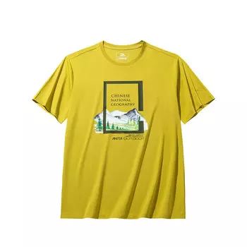 Мужская футболка National Geographic X Outdoor Collection коричневато-желтая Anta, желтый