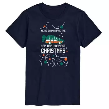 Мужская футболка National Lampoon's Christmas Vacation для всей семьи с рождественским рисунком Licensed Character, темно-синий