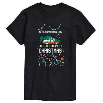 Мужская футболка National Lampoon's Christmas Vacation для всей семьи с рождественским рисунком Licensed Character, черный