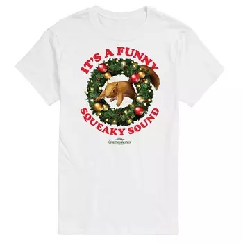 Мужская футболка National Lampoon's Christmas Vacation с забавным рисунком белки Licensed Character, белый