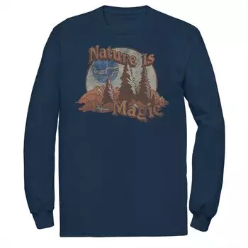 Мужская футболка Nature Is Magic с горами и деревьями в форме круга Licensed Character