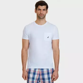 Мужская футболка Nautica Big & Tall Active с карманами и стрейчом, цвет Bright White