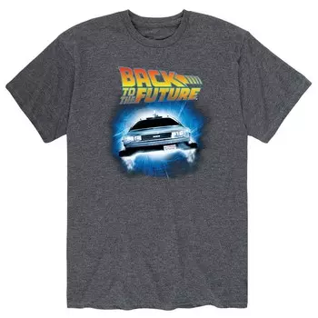 Мужская футболка «Назад в будущее» Delorean Time Machine Car Licensed Character, синий