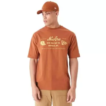 Мужская футболка ne Heritage с нашивкой os New Era, коричневый