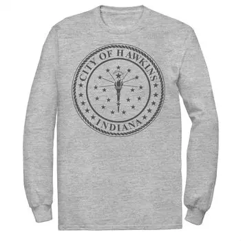 Мужская футболка Netflix Stranger Things City Of Hawkins Indiana Seal Tee Licensed Character
