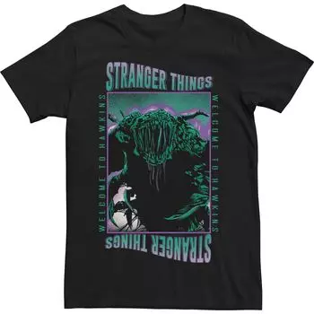 Мужская футболка Netflix Stranger Things Добро пожаловать в футболку Hawkins Demogorgon Licensed Character