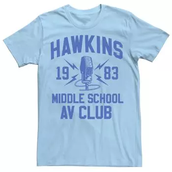 Мужская футболка Netflix Stranger Things Hawkins AV Club для средней школы Licensed Character