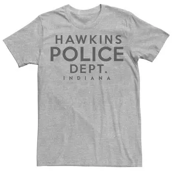 Мужская футболка Netflix Stranger Things Hawkins Police Dept. Indiana Licensed Character