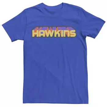 Мужская футболка Netflix Stranger Things Hawkins в стиле ретро с 3D-текстом Licensed Character