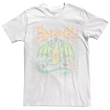 Мужская футболка Netflix Stranger Things Scantron Dragon с огненной футболкой Licensed Character