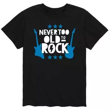 Мужская футболка Never Too Old To Rock Licensed Character