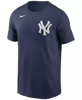 Мужская футболка New York Yankees с надписью-галочкой Nike, синий