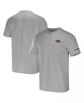 Мужская футболка nfl x darius rucker collection by heather grey baltimore ravens henley Fanatics, мульти