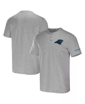 Мужская футболка nfl x darius rucker collection by heather grey carolina panthers henley Fanatics, мульти