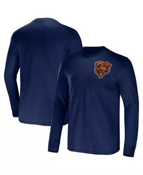 Мужская футболка nfl x darius rucker collection by navy chicago bears team с длинным рукавом Fanatics, синий