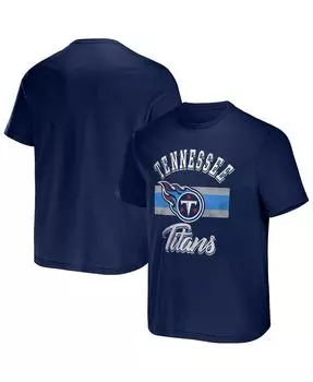 Мужская футболка nfl x darius rucker collection by navy tennessee titans в полоску Fanatics, синий