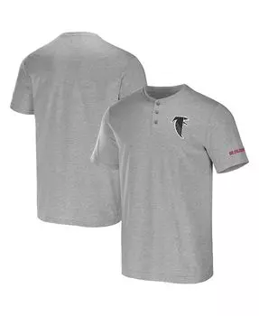 Мужская футболка nfl x darius rucker от heather grey atlanta falcons henley Fanatics, мульти