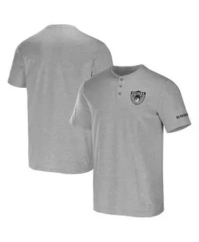 Мужская футболка nfl x darius rucker от heather grey las vegas raiders henley Fanatics, мульти