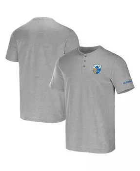 Мужская футболка nfl x darius rucker от heather grey los angeles chargers henley Fanatics, мульти