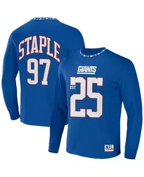 Мужская футболка nfl x staple blue new york giants core с длинным рукавом в стиле джерси NFL Properties, синий