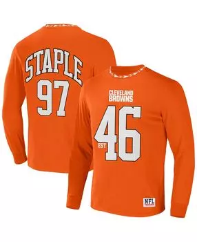 Мужская футболка nfl x staple orange cleveland browns core с длинным рукавом в стиле джерси NFL Properties