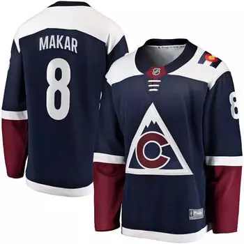 Мужская футболка НХЛ Colorado Avalanche Cale Makar #8, альтернативная реплика