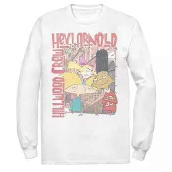 Мужская футболка Nickeloden Hey Arnold с цветным плакатом Hillwood Licensed Character
