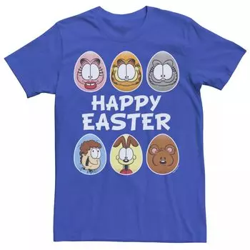 Мужская футболка Nickelodeon Garfield Happy Пасхальные яйца Licensed Character