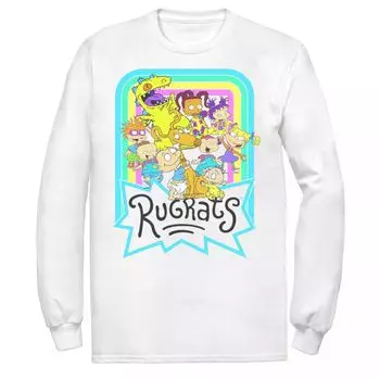 Мужская футболка Nickelodeon Rugrats Neon Rainbow Reptar And Friends Licensed Character
