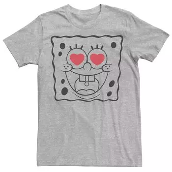 Мужская футболка Nickelodeon SpongeBob SquarePants Heart Eyes Line Art Licensed Character