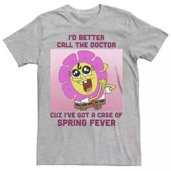 Мужская футболка Nickelodeon SpongeBob SquarePants Spring Fever с цветочным рисунком Licensed Character