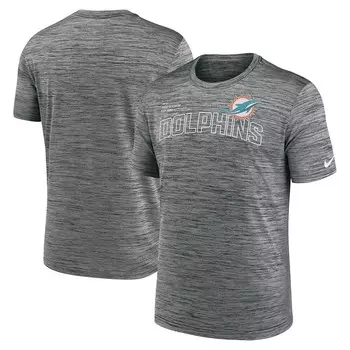 Мужская футболка Nike Anthracite Miami Dolphins Velocity Arch Performance, цвет Dol Grey