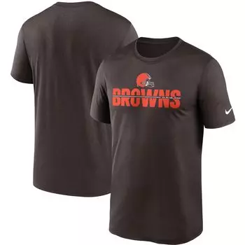Мужская футболка Nike Brown Cleveland Browns Legend Microtype Performance