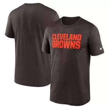 Мужская футболка Nike Brown Cleveland Browns Primetime Legend Wordmark Performance, цвет Brn Brown